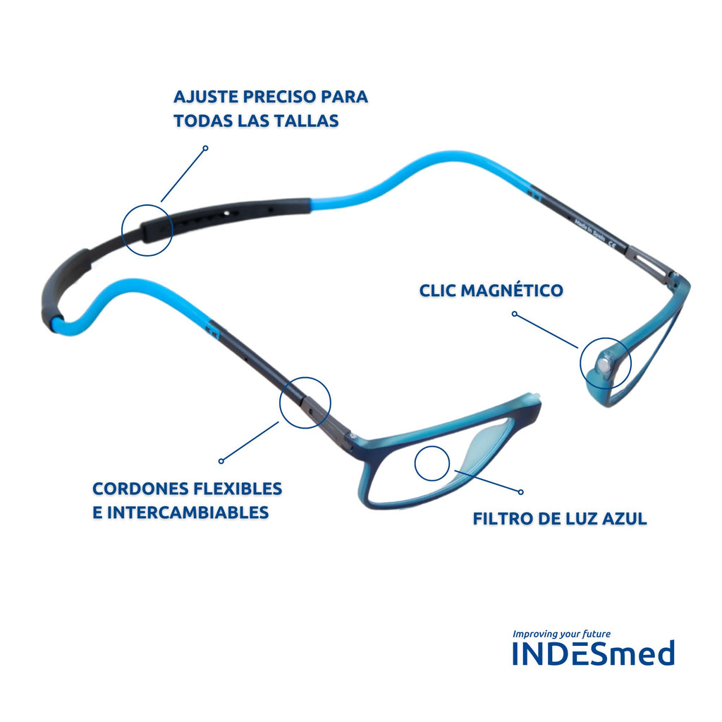 Lentes de lectura para presbicia INDEsmed con filtro de luz azul