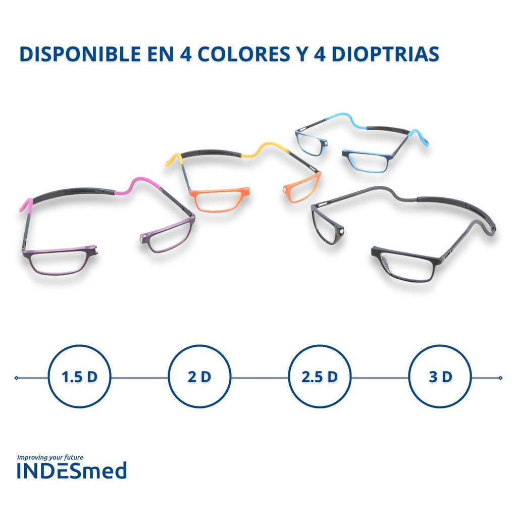 Lentes de lectura para presbicia INDEsmed con filtro de luz azul