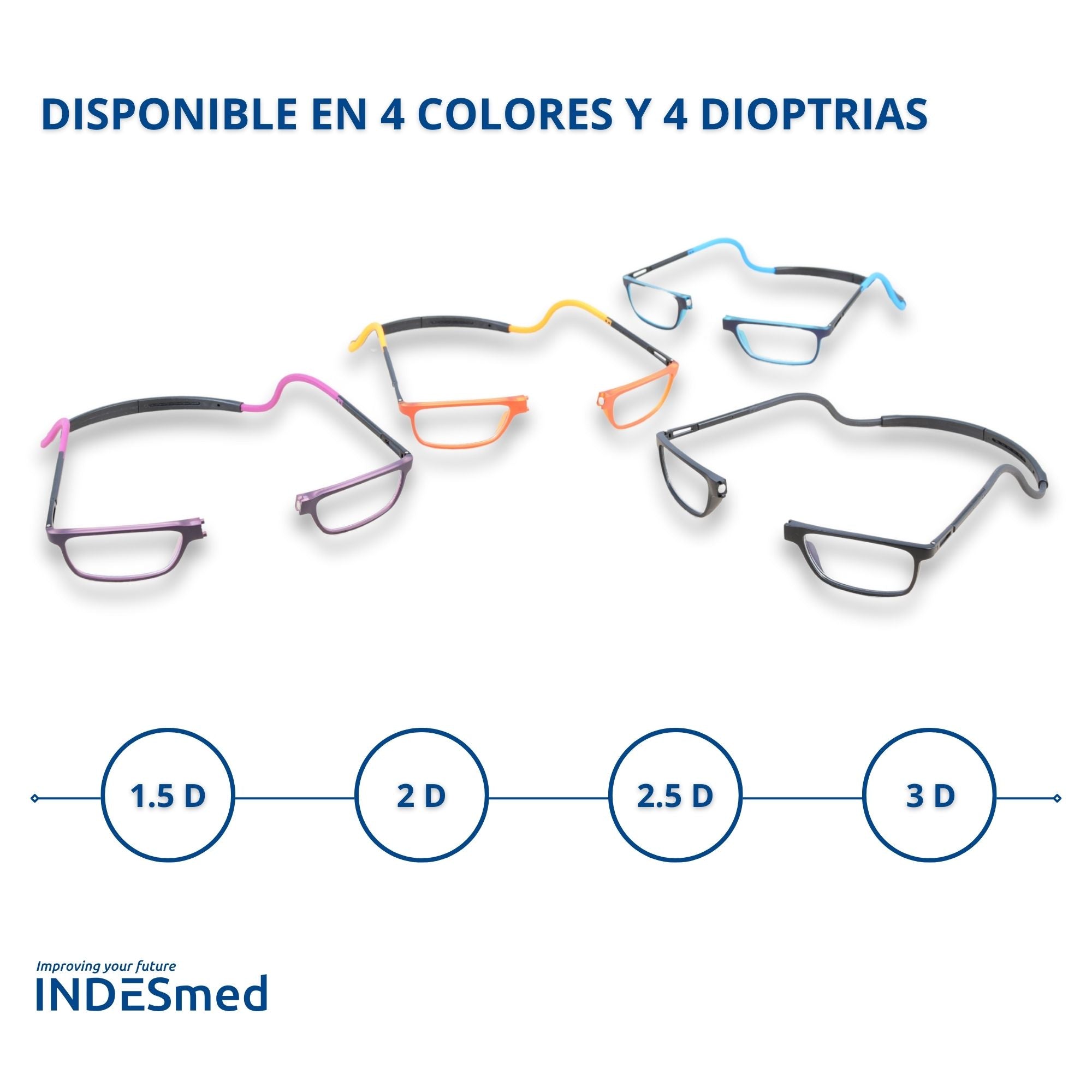 Lentes de lectura para presbicia INDEsmed con filtro de luz azul