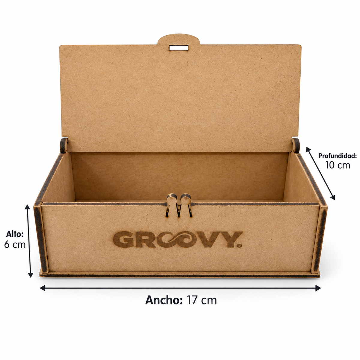 Caja de Lentes de Madera Grabada GROOVY® | Estuche Organizador Sustentable con Paisajes de Chile