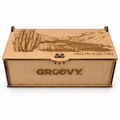 Caja de Lentes de Madera Grabada GROOVY® | Estuche Organizador Sustentable con Paisajes de Chile