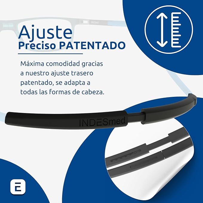 Lentes de lectura para presbicia INDEsmed con filtro de luz azul